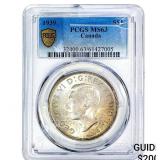 1939 Canada Silver Dollar PCGS MS63