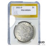 1921-D Morgan Silver Dollar PGA MS64+