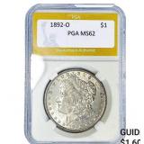 1892-O Morgan Silver Dollar PGA MS62