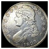 1833 Capped Bust Half Dollar NEARLY UNCIRCULATED
