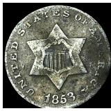 1853 Silver Three-Cent Piece NICELY CIRCULATED