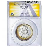 1954 Franklin Half Dollar ANACS PF63