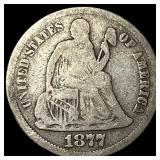 1877-CC Silver Dime LIGHTLY CIRCULATED