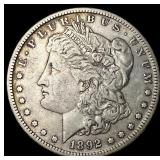 1892-S Silver Morgan Dollar NEARLY UNCIRCULATED