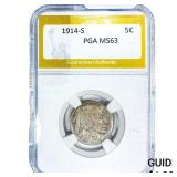 1914-S Buffalo Nickel PGA MS63