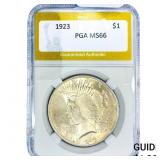 1923 Silver Peace Dollar PGA MS66