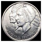 1937-S Arkansas Centennial Silver Half Dollar UNCI