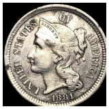 1881 Nickel Three-Cent Piece HIGH GRADE