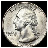 1940-S Silver Washington Quarter UNCIRCULATED