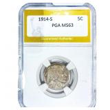 1914-S Buffalo Nickel PGA MS63