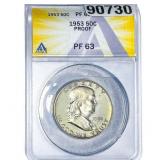 1953 Franklin Half Dollar ANACS PF63