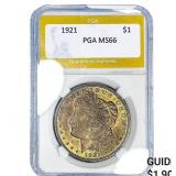 1921 Morgan Silver Dollar PGA MS66