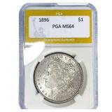 1896 Morgan Silver Dollar PGA MS64