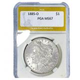 1885-O Morgan Silver Dollar PGA MS67