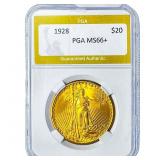 1928 $20 Gold Double Eagle PGA MS66+