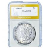1889-S Morgan Silver Dollar PGA MS62