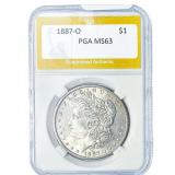 1887-O Morgan Silver Dollar PGA MS63