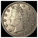 1912 Liberty Head Nickel CLOSELY UNCIRCULATED