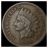 1869 Indian Head Cent LIGHTLY CIRCULATED