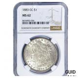 1883-CC Morgan Silver Dollar NGC MS62