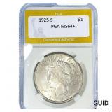 1925-S Silver Peace Dollar PGA MS64+