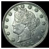 1892 Liberty Head Nickel CHOICE AU