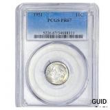 1951 Roosevelt Dime PCGS PR67