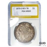 1879-S REV 78 Morgan Silver Dollar PGA MS63
