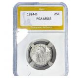 1924-D Standing Liberty Quarter PGA MS64