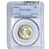 1944-S Washington Silver Quarter PCGS MS66