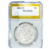1882-CC Morgan Silver Dollar PGA MS66