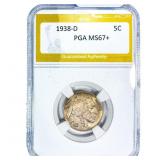 1938-D Buffalo Nickel PGA MS67+