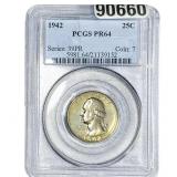 1942 Washington Silver Quarter PCGS PR64