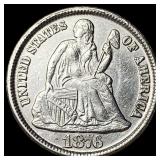 1876-CC Silver Dime CLOSELY UNCIRCULATED