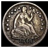 1848-O Silver Half Dime NEARLY UNCIRCULATED