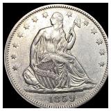 1859 Silver Half Dollar (Seated Liberty) CLOSELY U