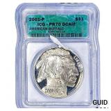 2001 Sliver $1 Buffalo ICG PR70 DCAM