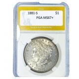 1881-S Morgan Silver Dollar PGA MS67+