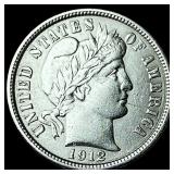 1912 Silver Barber Dime CLOSELY UNCIRCULATED