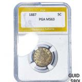 1887 Liberty Victory Nickel PGA MS63