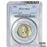 1942 Washington Silver Quarter PCGS PR64