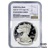 2020-W Silver Eagle NGC PF69 Ultra Cameo