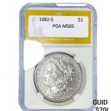 1882-S Morgan Silver Dollar PGA MS65