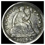 1853 Seated Liberty Half Dime (Arrows) NEARLY UNCI