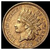 1863 Bronze Indian Head Cent CLOSELY UNCIRCULATED