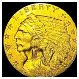 1910 Indian Head Gold $2.50 Quarter Eagle CLOSELY