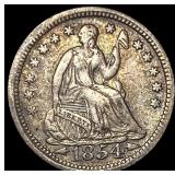1854 Arrows Seated Liberty Half Dime NEARLY UNCIRC