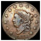 1818 Coronet Head Large Cent ABOUT UNCIRCULATED