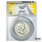 1953 Franklin Half Dollar ANACS PF62