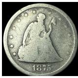 1875-S Silver Twenty Cents NICELY CIRCULATED
